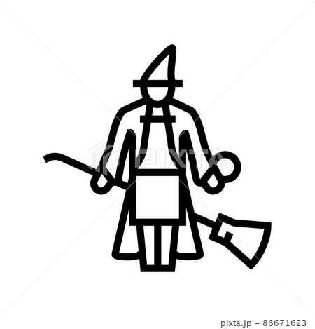 witch magic line icon vector illustration 86671623