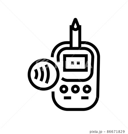 glucometer contactless line icon vector illustration glucometer contactless line icon vector illustration 86671829
