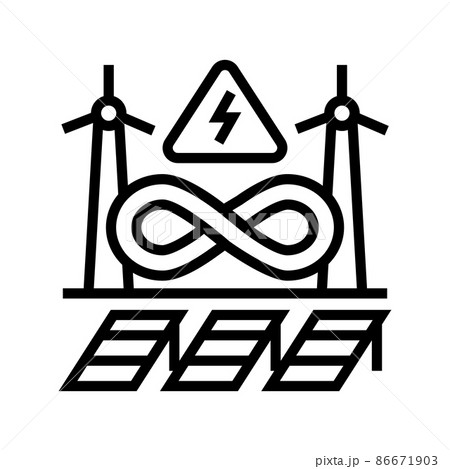 renewable energy line icon vector illustration 86671903