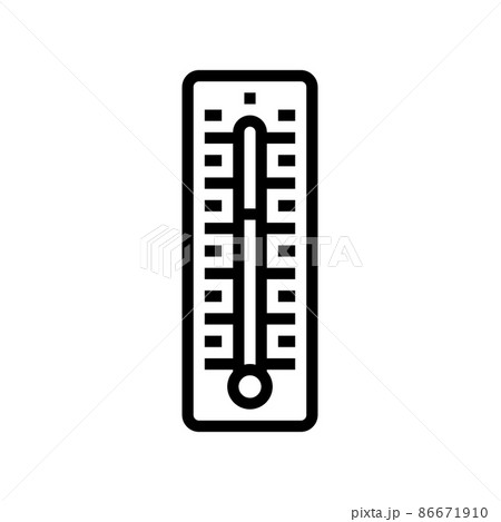 thermometer accessory line icon vector illustration thermometer accessory line icon vector illustration 86671910
