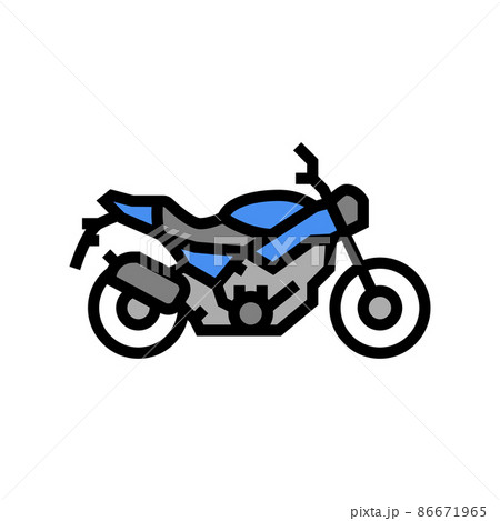 motorcycle transport color icon vector illustration 86671965