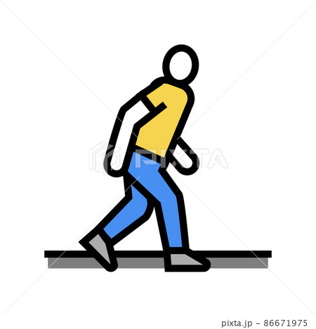 walk people color icon vector illustration walk people color icon vector illustration 86671975