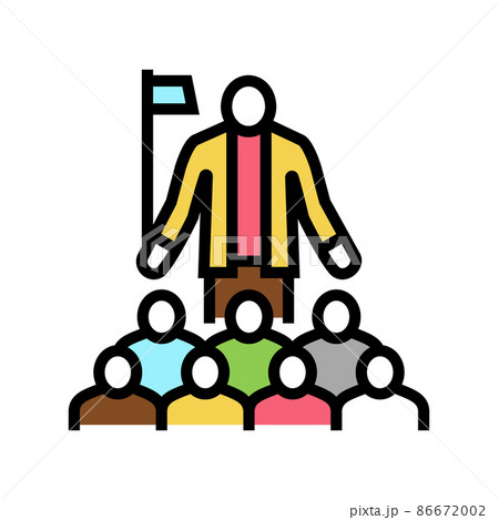 tour guide color icon vector illustration tour guide color icon vector illustration 86672002