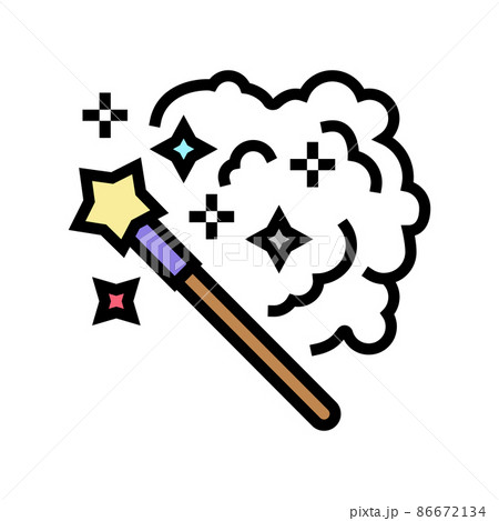 wand magic color icon vector illustration wand magic color icon vector illustration 86672134