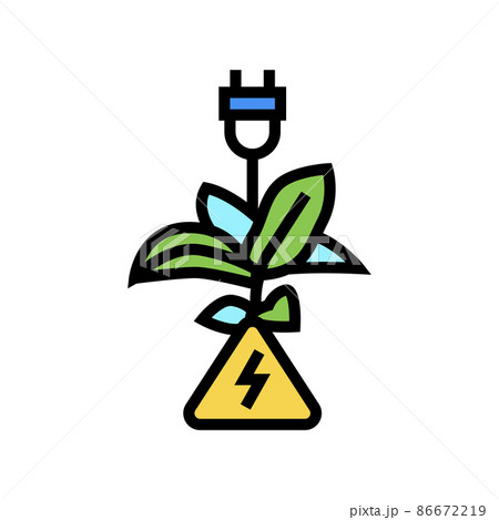 bio electricity color icon vector illustration 86672219