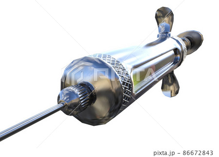 3D Retro metal medical syringe 86672843