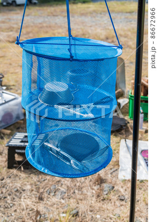 【中津川河川敷でオートキャンプ ドライネットで食器を乾燥】 【中津川河川敷でオートキャンプ ドライネットで食器を乾燥】 86672966