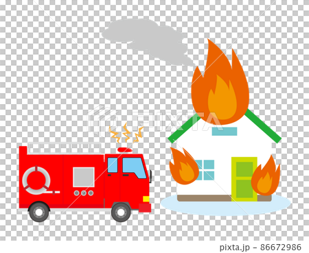 Fire engine fire vector illustration - Stock Illustration [86672986 ...