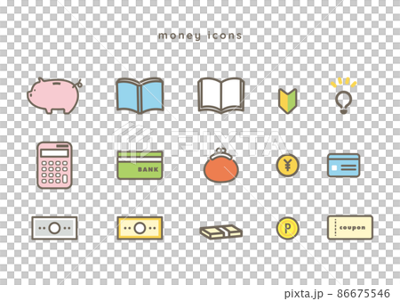 お金に関するイラストのアイコンセット 86675546