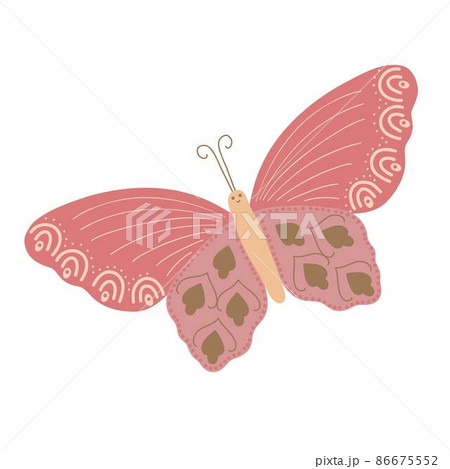 Fancy little colorful butterfly in simple flat style vector illustration, symbol of Easter holidays, spring or summer, celebration decor, clipart for cards, banner, springtime decoration, cute insect Fancy little colorful butterfly in simple flat style vector illustration, symbol of Easter holidays, spring or summer, celebration decor, clipart for cards, banner, springtime decoration, cute insect 86675552