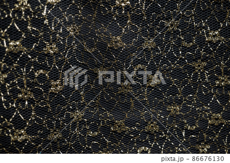 レース　生地　テクスチャー　シルバー　ゴールド　ブラック　金色　黒色　銀色　金　黒　銀 86676130