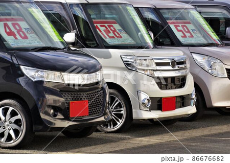 販売店に並び軽自動車　中古車イメージ 86676682