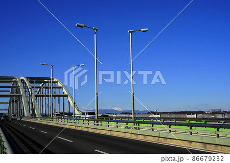 2月 狛江14富士山と多摩水道橋 2月 狛江14富士山と多摩水道橋 86679232