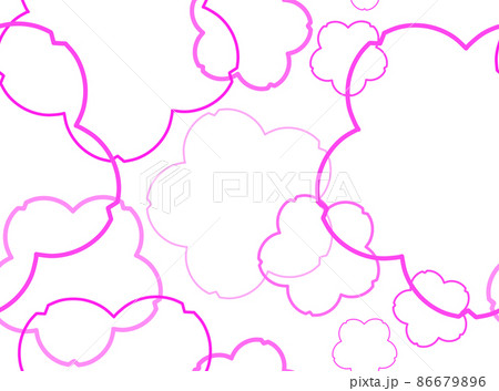 桜のシンプルシームレス背景 86679896