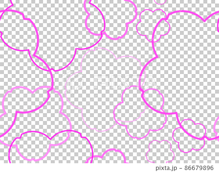 桜のシンプルシームレス背景 86679896