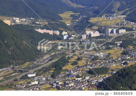 秋の岩原スキー場エリア(俯瞰) 秋の岩原スキー場エリア(俯瞰) 86680609