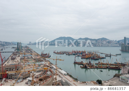 the view of the To Kwa Wan Typhoon Shelter, Ma Tau Kok 5 Feb 2022 the view of the To Kwa Wan Typhoon Shelter, Ma Tau Kok 5 Feb 2022 86681357
