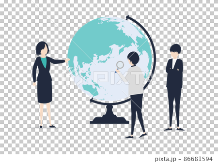 海外進出を検討する日本企業のイラスト素材 海外進出を検討する日本企業のイラスト素材 86681594