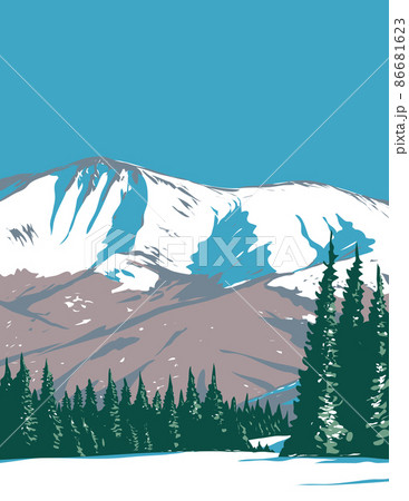 Winter Park Ski Resort During Winter Located in Grand County Colorado WPA Poster Art Winter Park Ski Resort During Winter Located in Grand County Colorado WPA Poster Art 86681623