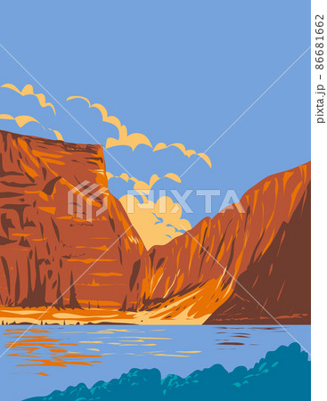 Bighorn Canyon National Recreation Area Between the Border of Wyoming and Montana WPA Poster Art Bighorn Canyon National Recreation Area Between the Border of Wyoming and Montana WPA Poster Art 86681662