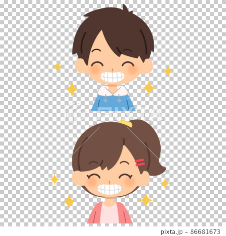 孩子們的牙齒閃閃發光 86681673