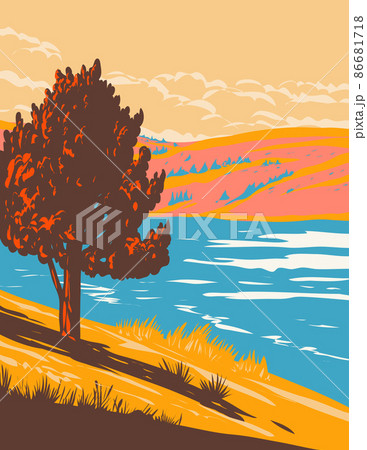 Curt Gowdy State Park with Granite Springs Reservoir in Albany and Laramie Counties Wyoming WPA Poster Art Curt Gowdy State Park with Granite Springs Reservoir in Albany and Laramie Counties Wyoming WPA Poster Art 86681718