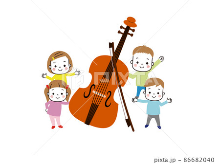 バイオリンと4人の子どもたち 86682040