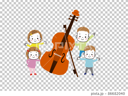 バイオリンと4人の子どもたち 86682040