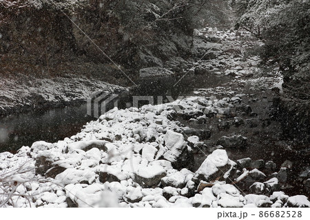冬の別府峡　別府渓谷 86682528