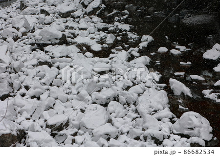 冬の別府峡　別府渓谷 86682534