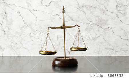 天秤_大理石背景 86683524