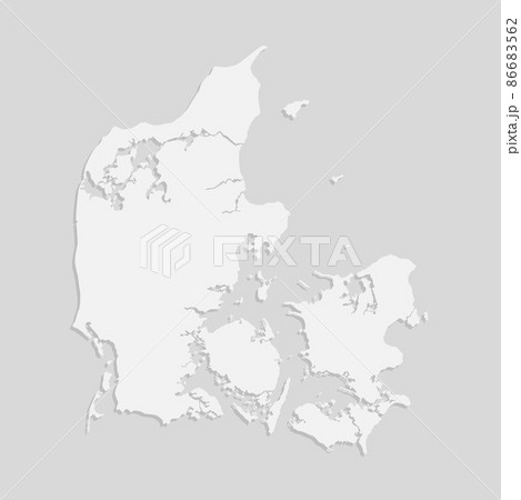 Vector map Denmark template Europe outline country 86683562