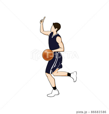 Basketball Club Dribbling Stock Illustration