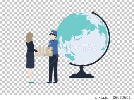 海外発送・国際配送・個人輸入のイラスト素材 86683601