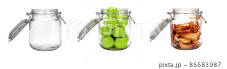 Glass Jar On White Background. File With Clipping Path. 86683987