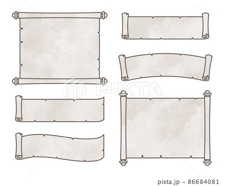 様々な古い巻物 様々な古い巻物 86684081