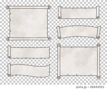 様々な古い巻物 様々な古い巻物 86684081