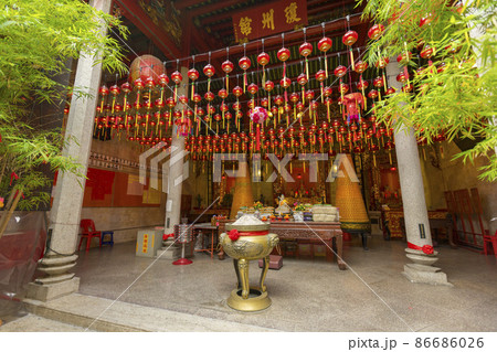 Interior view of Thean Hou Temple in Penang, Malaysia Interior view of Thean Hou Temple in Penang, Malaysia 86686026