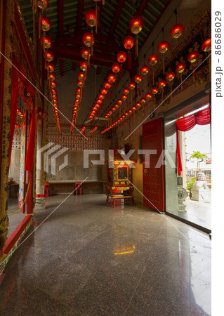 Interior view of Thean Hou Temple in Penang, Malaysia Interior view of Thean Hou Temple in Penang, Malaysia 86686029
