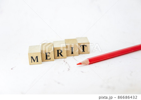 文字ブロック　MERIT メリット 86686432