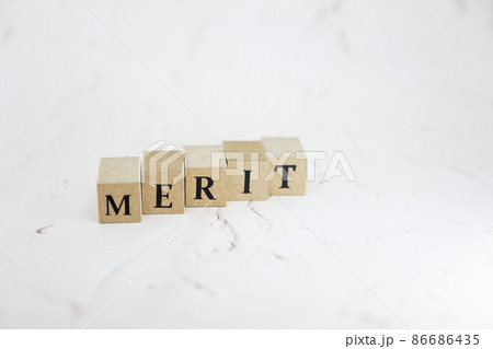 文字ブロック　MERIT メリット 86686435
