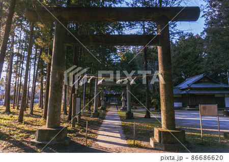 木曽義仲産湯の清水が湧く「鎌形八幡神社」/埼玉県比企郡嵐山町 木曽義仲産湯の清水が湧く「鎌形八幡神社」/埼玉県比企郡嵐山町 86686620