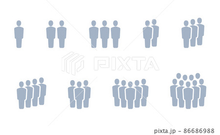 人、ユーザーグループのシルエットアイコンセット 86686988