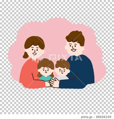 一家四口好朋友擁抱 86688289