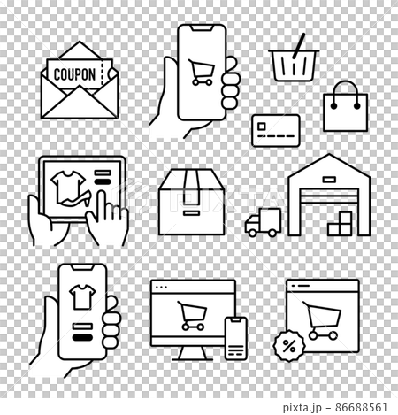 EC / online shopping icon set EC / online shopping icon set 86688561