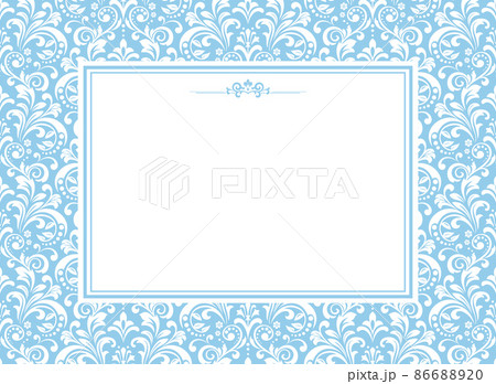 Abstract floral blue pattern. Vector seamless background. Perfect for invitations or announcements.. 86688920