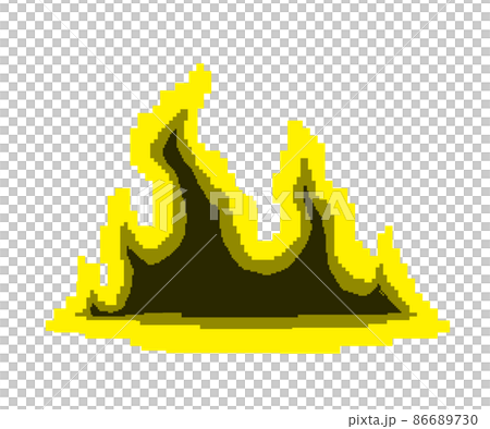 Dark yellow flame (pixel art) Dark yellow flame (pixel art) 86689730