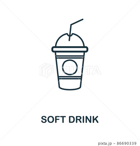 Soft Drink icon. Line element from take away collection. Linear Soft Drink icon sign for web design, infographics and more. Soft Drink icon. Line element from take away collection. Linear Soft Drink icon sign for web design, infographics and more. 86690339