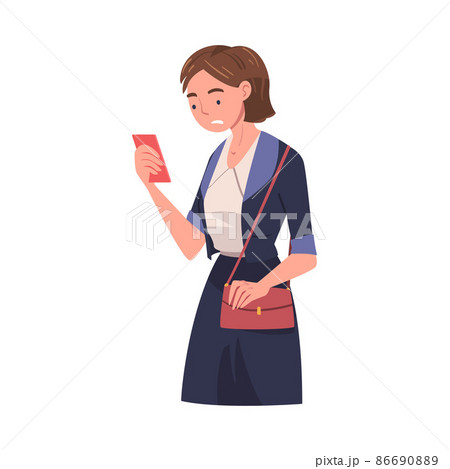 Young Woman Character in Stress Feeling Tired and Exhausted Vector Illustration 86690889