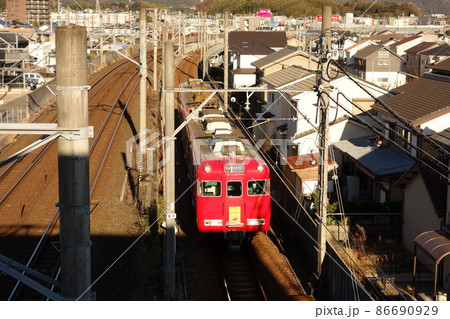 名鉄　蒲郡市内JR線と併走区間 86690929